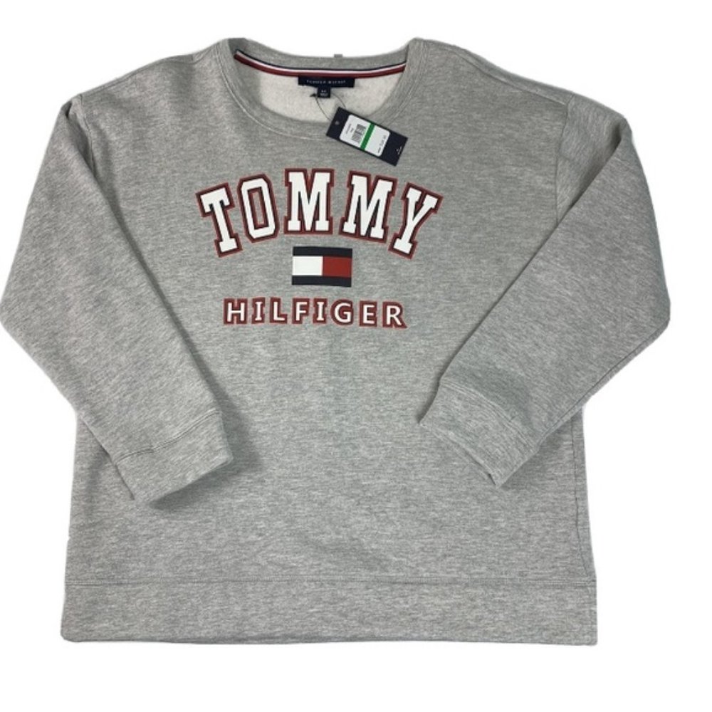 TOMMY HILFIGER VINTAGE STYLE PULLOVER SWEATSHIRT L